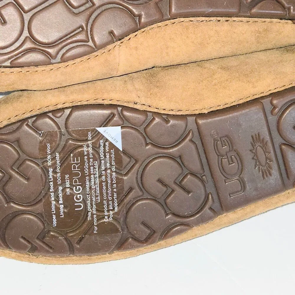 UGG Slip On Shoes Moccasin Dakota Suede/Wool Brown Women Sz 7 US (38 EU) NEW NIB